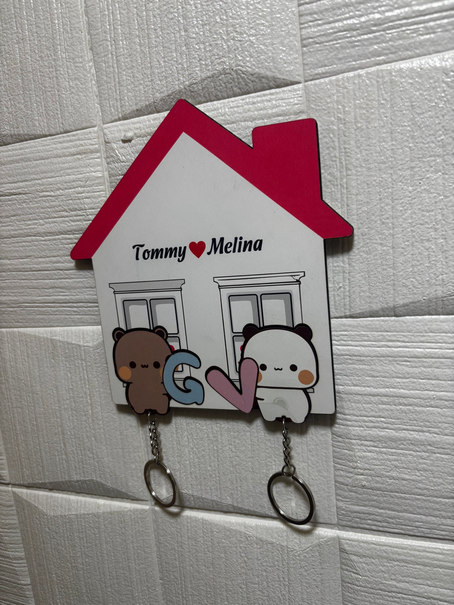 Our Home - Dudu Bubu Wooden Keychain Holder