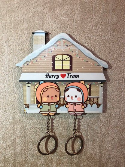 Winter Home - Dudu Bubu Wooden Keychain Holder