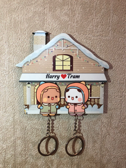 Winter Home - Dudu Bubu Wooden Keychain Holder
