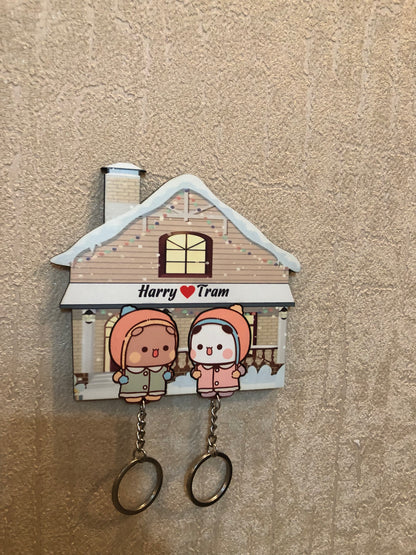 Winter Home - Dudu Bubu Wooden Keychain Holder