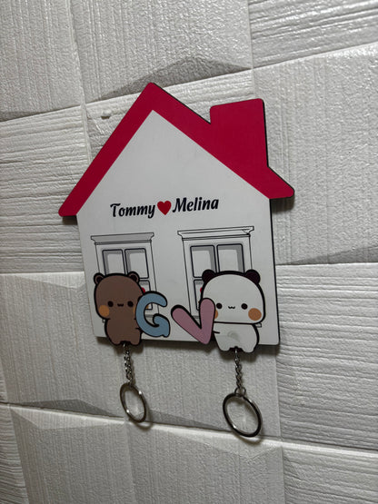 Our Home - Dudu Bubu Wooden Keychain Holder