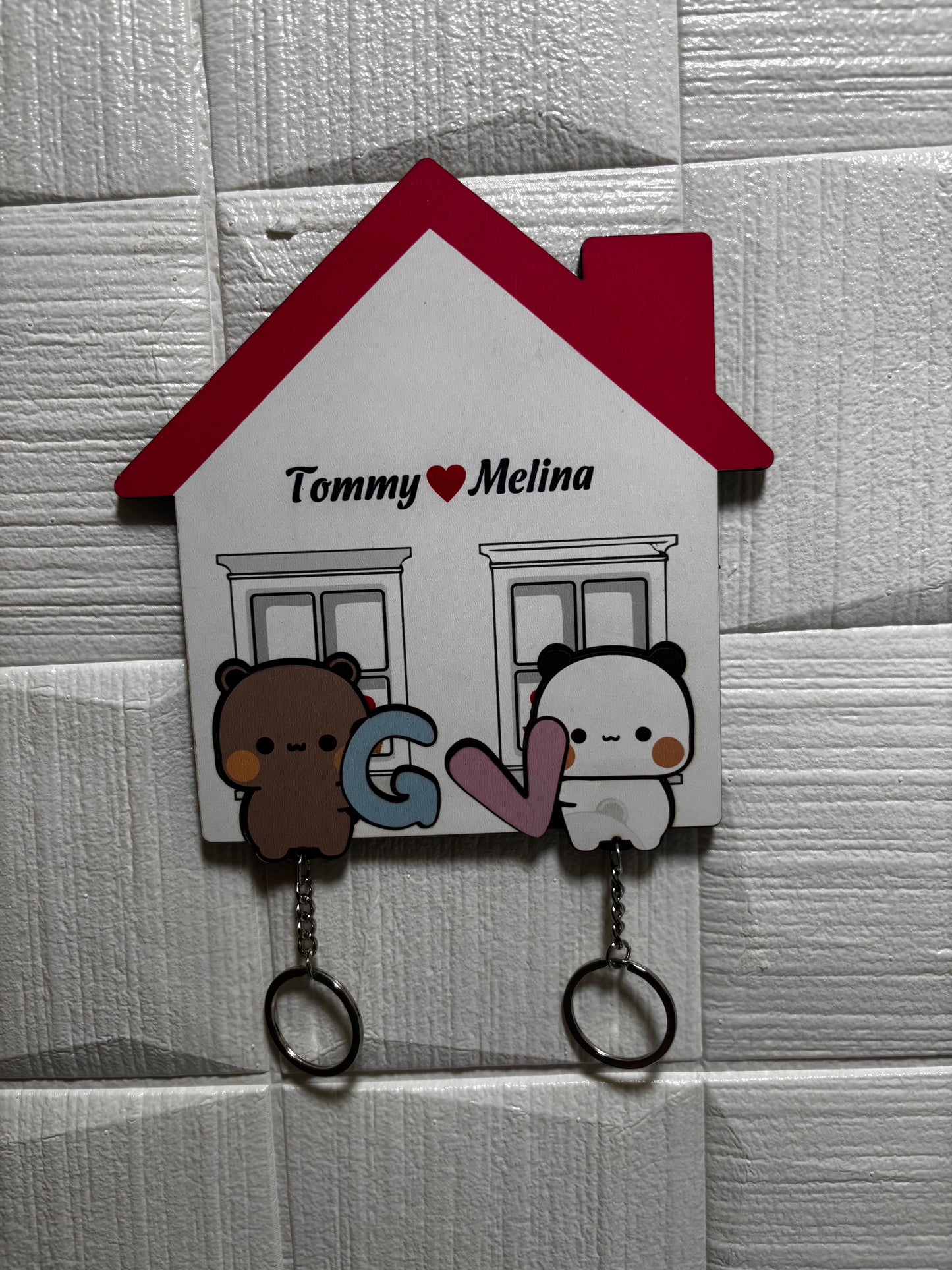 Our Home - Dudu Bubu Wooden Keychain Holder