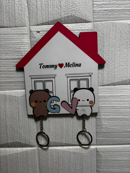 Our Home - Dudu Bubu Wooden Keychain Holder